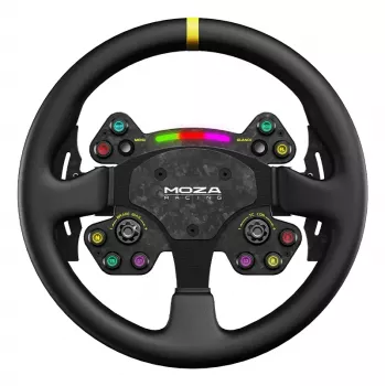 Moza Racing RS V2 Lenkrad, Lenkrad, PC, Multi, Kabelgebunden & Kabellos, Schwarz, Kohlefaser, Leder