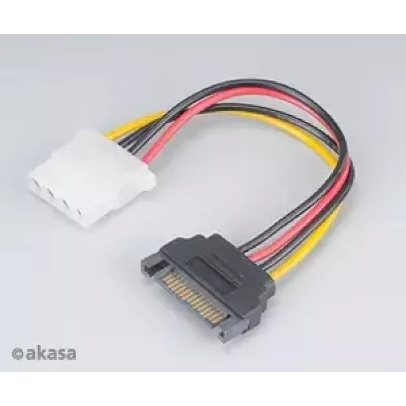 Akasa SATA auf 4‑Pol Molex Adapter AK‑CBPW03‑KT02 15 cm Kabel, 2er‑Pack