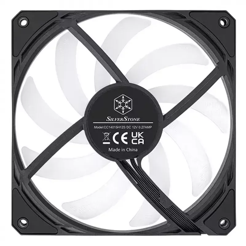 Lüfter Silverstone SST-AS140B-ARGB 14 cm 1700 RPM 33 dB Schwarz