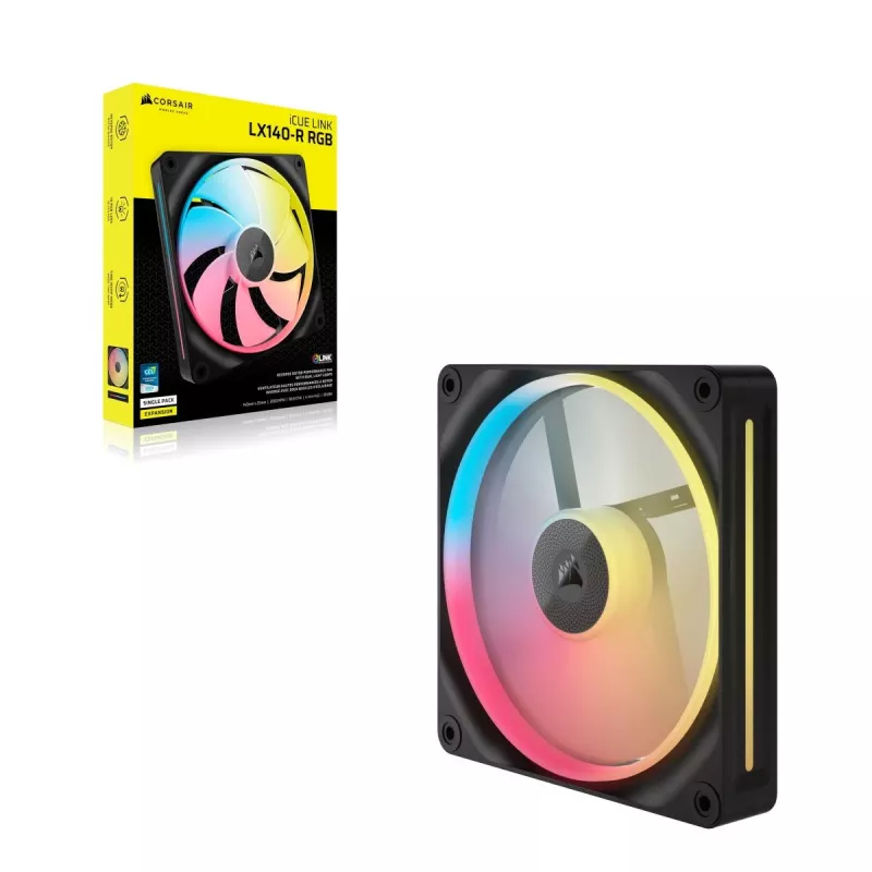 Corsair iCUE LINK LX140-R RGB Lüfter 14 cm Schwarz 2000 U/min 3,55 mmH2O