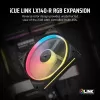 Corsair iCUE LINK LX140-R RGB Lüfter 14 cm Schwarz 2000 U/min 3,55 mmH2O