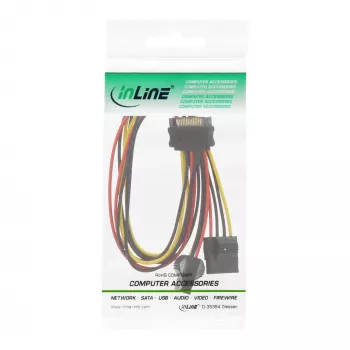 InLine SATA Power Y-Kabel 1 IN zwei OUT, 0,03m