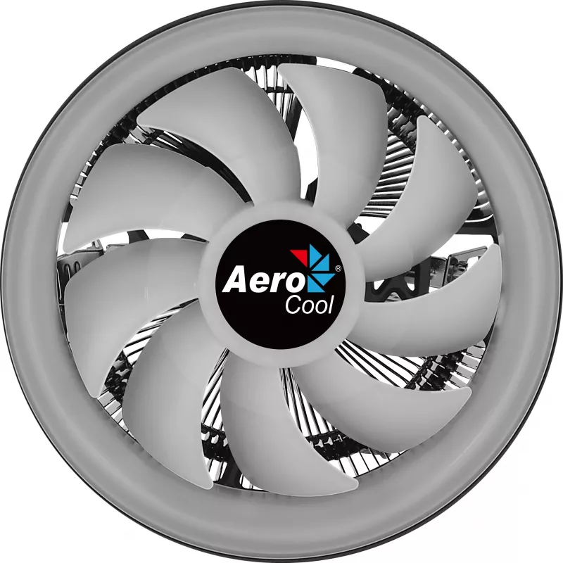 Aerocool Core Plus Prozessorkühler 13,6 cm, schwarz, weiß