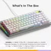 Mechanische Gaming-Tastatur GLORIOUS GMMK 3 PRO HE 75% Prebuilt Kabelgebunden USB QWERTY Silber