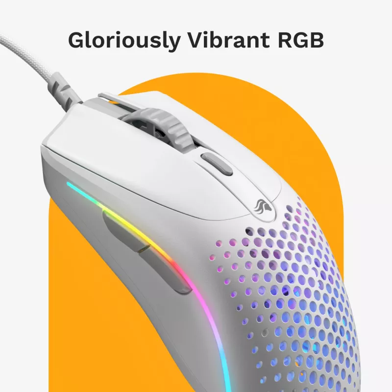 Glorious Gaming Glorious Model O 2 Mini - Mattweiß, Rechtshänder, Optisch, USB Typ-A, 26000 DPI, Weiß