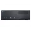 PC-Gehäuse SILVERSTONE Grandia GD05 HTPC Schwarz – Mini‑ITX/DTX/Micro‑ATX, 2×3,5 Zoll + 2×2,5 Zoll, 1×5,25 Zoll, 3×120 mm Seitenlüfter, USB 3.0