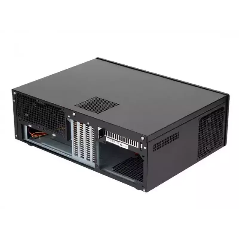 PC-Gehäuse SILVERSTONE Grandia GD05 HTPC Schwarz – Mini‑ITX/DTX/Micro‑ATX, 2×3,5 Zoll + 2×2,5 Zoll, 1×5,25 Zoll, 3×120 mm Seitenlüfter, USB 3.0
