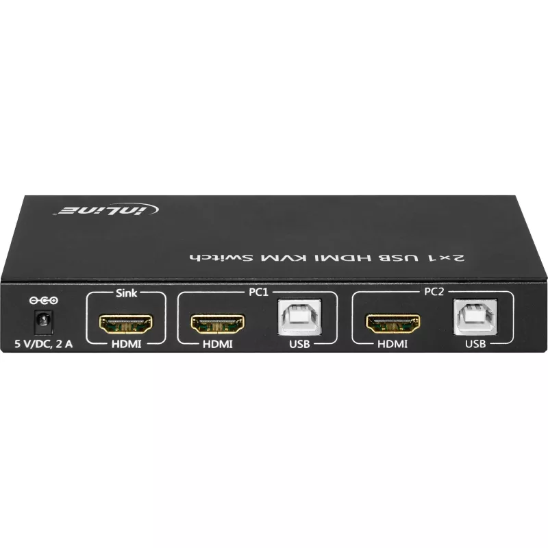 InLine 2x1 HDMI KVM Switch, 2x1, HDMI 4K2K, USB 2.0-Hub, mit Audio