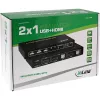 InLine 2x1 HDMI KVM Switch, 2x1, HDMI 4K2K, USB 2.0-Hub, mit Audio
