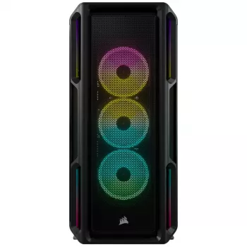 CORSAIR Mid-Tower ATX PC-Gehäuse – iCUE 5000T – RGB Tempered Glass – Schwarz