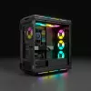 CORSAIR Mid-Tower ATX PC-Gehäuse – iCUE 5000T – RGB Tempered Glass – Schwarz
