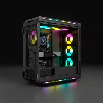 CORSAIR Mid-Tower ATX PC-Gehäuse – iCUE 5000T – RGB Tempered Glass – Schwarz