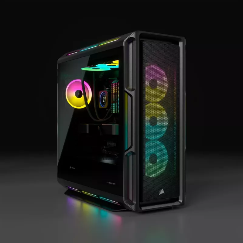 CORSAIR Mid-Tower ATX PC-Gehäuse – iCUE 5000T – RGB Tempered Glass – Schwarz