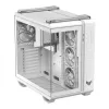 PC-Gehäuse ASUS TUF GAMING GT502 Horizon TG ARGB Weiß — Midi Tower, ATX, gehärtetes Glas, 4×3,5-Zoll-Einschübe, max. GPU 400 mm