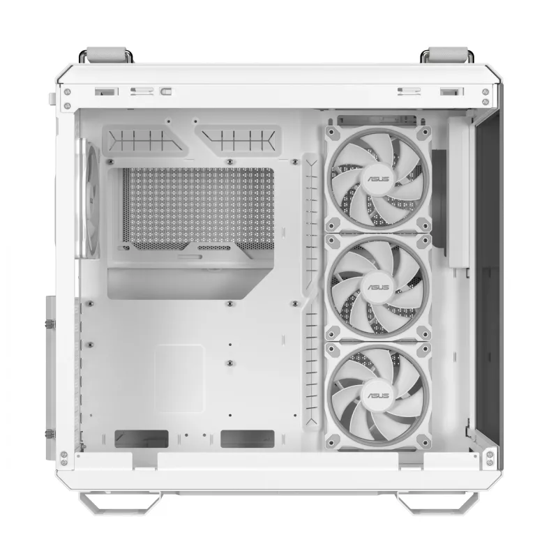 PC-Gehäuse ASUS TUF GAMING GT502 Horizon TG ARGB Weiß — Midi Tower, ATX, gehärtetes Glas, 4×3,5-Zoll-Einschübe, max. GPU 400 mm