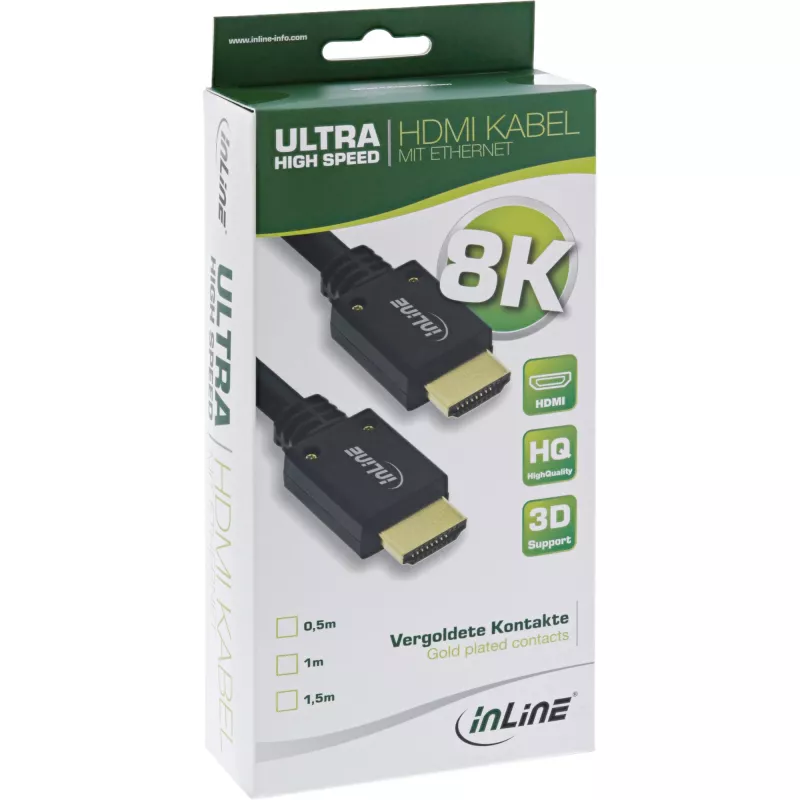InLine Ultra High Speed HDMI Kabel M/M 8K4K vergoldet, 2m