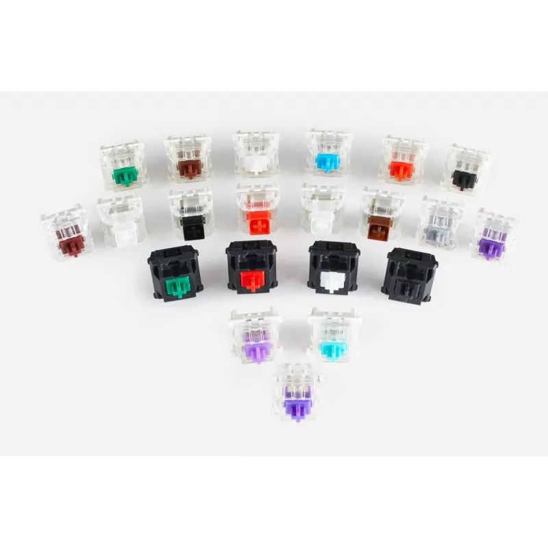 Glorious Gaming Gateron Schwarz Switches - Linear Silent, Schwarz, 120 Stück, Gateron, Glorious PC Gaming Race GMMK, China