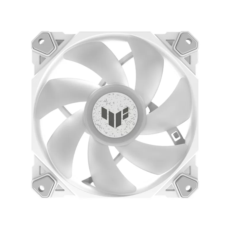Luftkühler ASUS TUF GAMING TF120 ARGB WHITE EDITION — 3×120 mm Lüfter, 1900 U/min, 29 dB, Fernbedienung