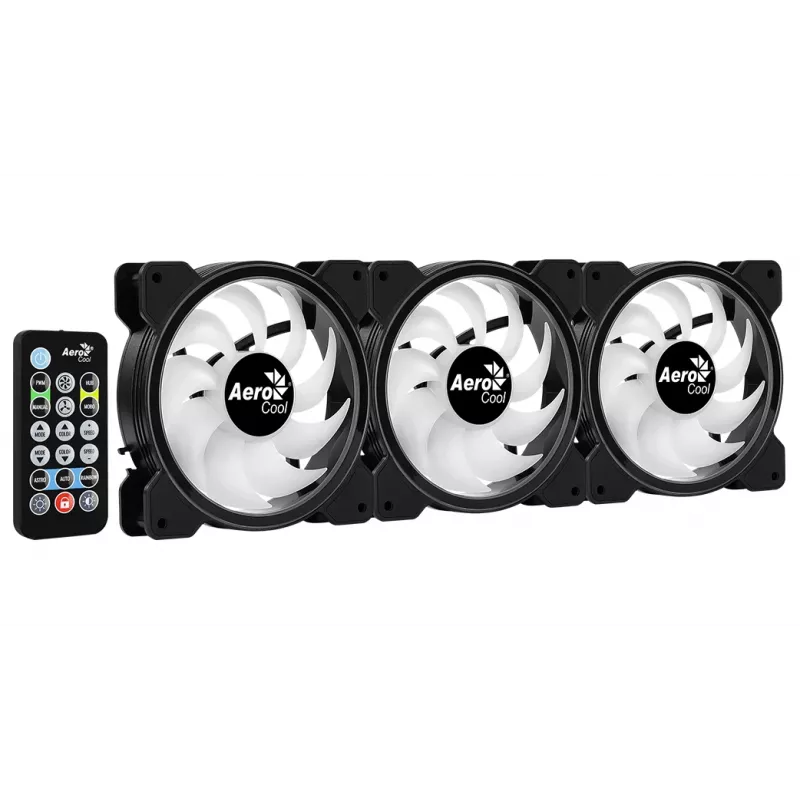 Aerocool Saturn 12F Pro ARGB Gehäuselüfter, 3er-Pack inkl. Controller, 120 mm