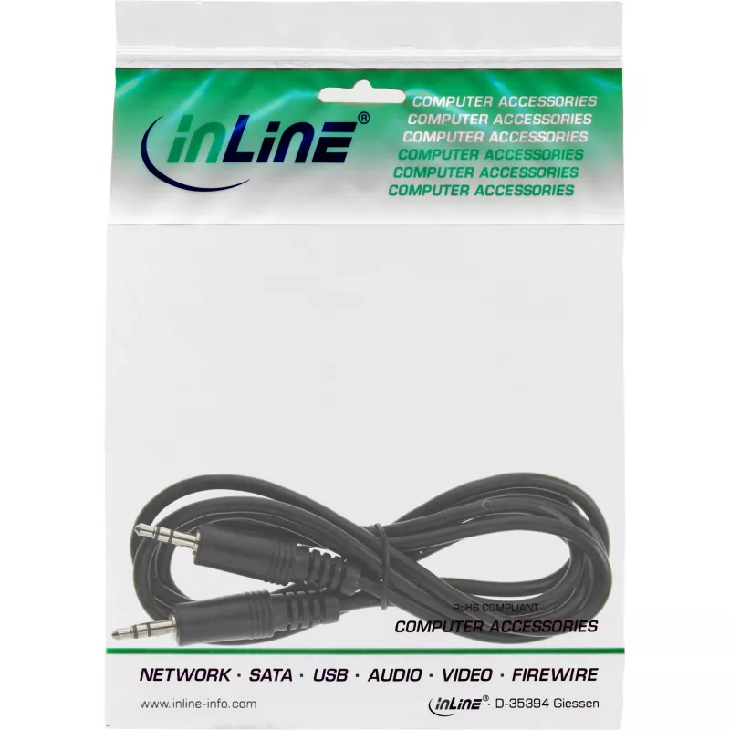 InLine Audiokabel 3,5mm Klinke Stecker/Stecker 2,5m