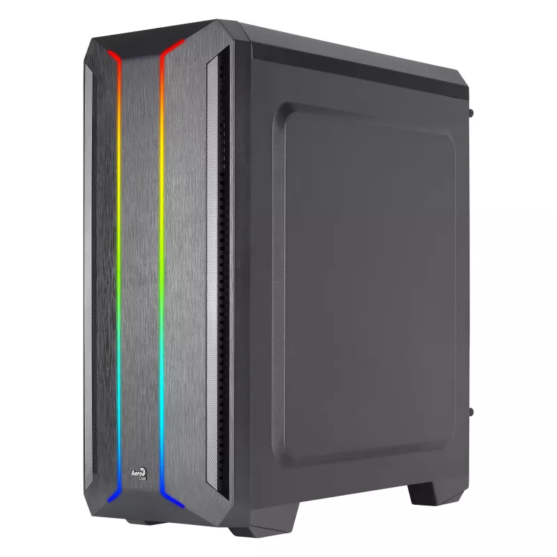 Aerocool SKYLINEV2BK PC ATX Case Dual Front Panel LED ARGB Fan ARGB 12cm Schwarz