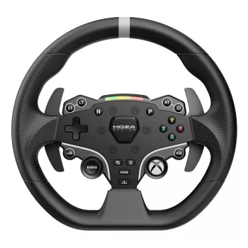 Moza Racing ESX Lenkrad, Lenkrad, Xbox, D-Pad, Home-Taste, Menütaste, Starttaste, Schwarz, Aluminium, Polyurethan, Aluminium