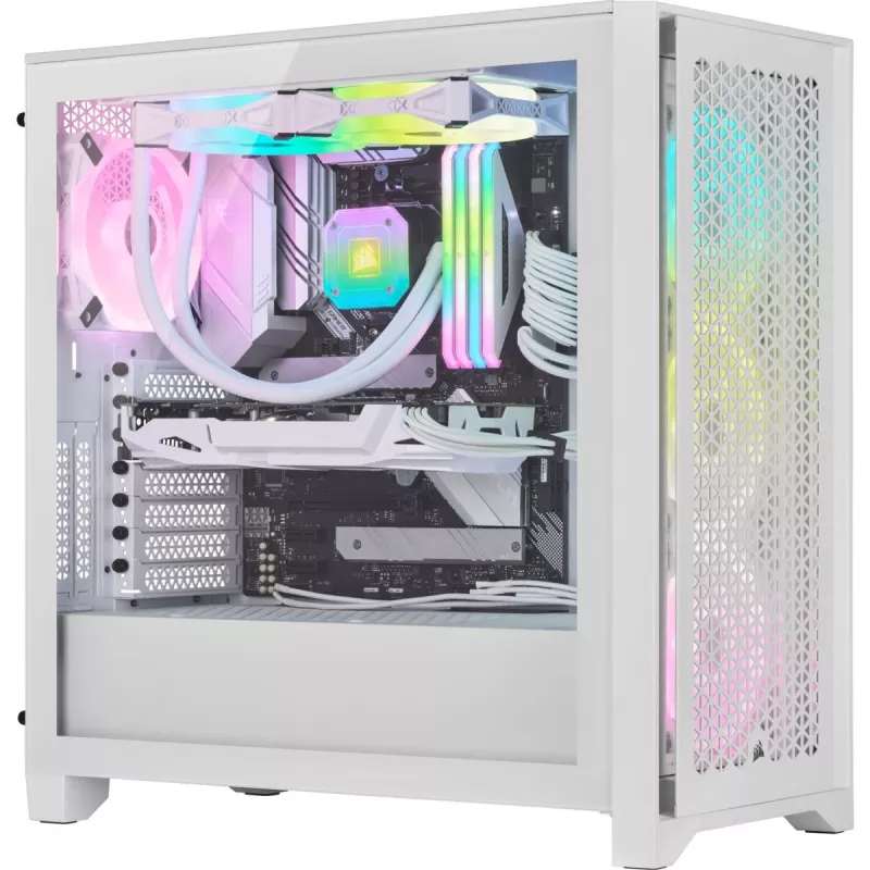 CORSAIR Midi Tower Gehäuse - Icue 4000d RGB Weiß