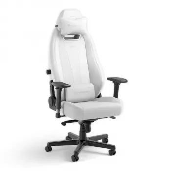 Gaming-Sessel noblechairs LEGEND — gepolsterte Sitzfläche, weiß, 520 mm Breite, Höhe 132–142 cm, max. Belastung 150 kg