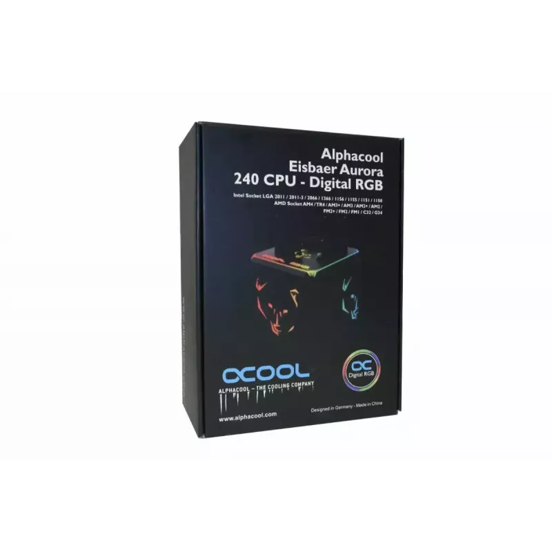 Flüssigkühler Alphacool Eisbaer Aurora 240 CPU Prozessor Schwarz