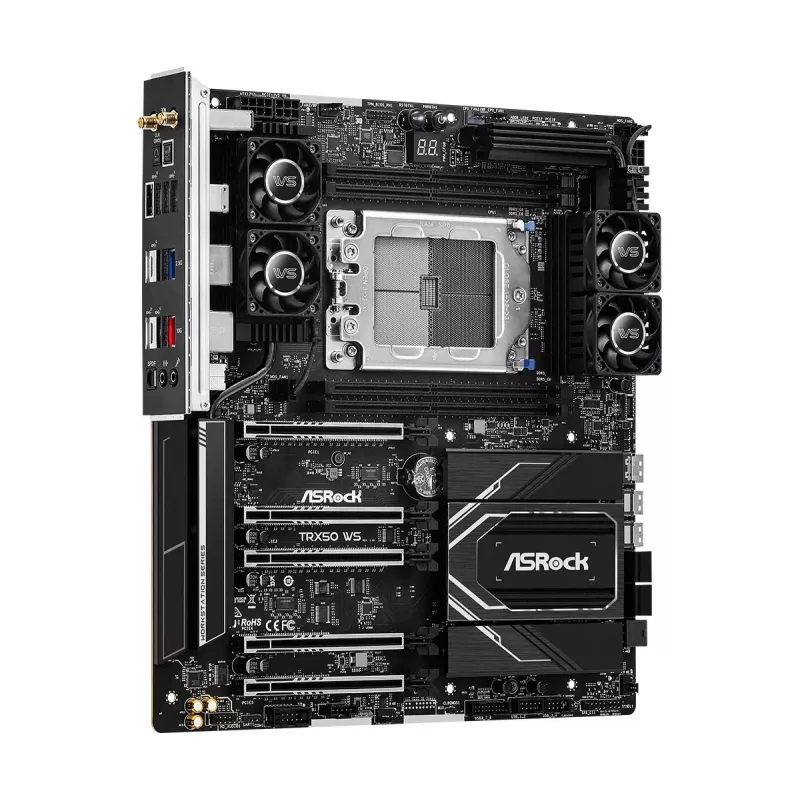 ASRock Motherboard TRX50 Ws AMD TRX50 Ryzen 4 X DDR5 7.1ch HD Audio EATX