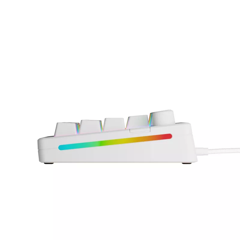 Mechanische Gaming-Tastatur GLORIOUS GMMK 3 65% Weiß — Kabelgebunden USB, RGB, QWERTY (US)