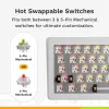 Mechanische Gaming-Tastatur GLORIOUS GMMK 3 65% Weiß — Kabelgebunden USB, RGB, QWERTY (US)