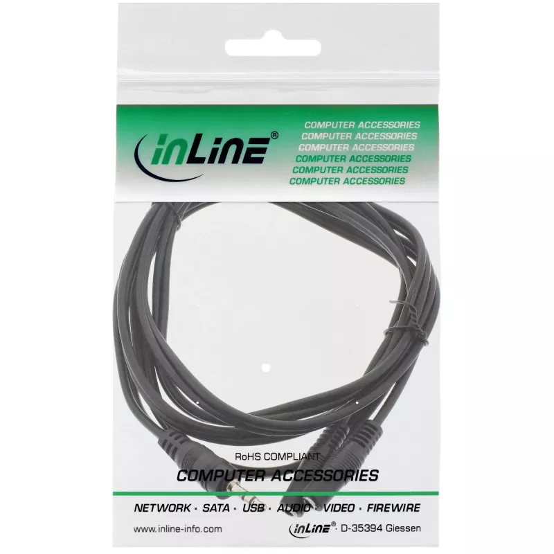 InLine 3,5 mm Klinke Y-Kabel Stecker auf 2x 3,5 mm Klinke Buchse Stereo 2 m