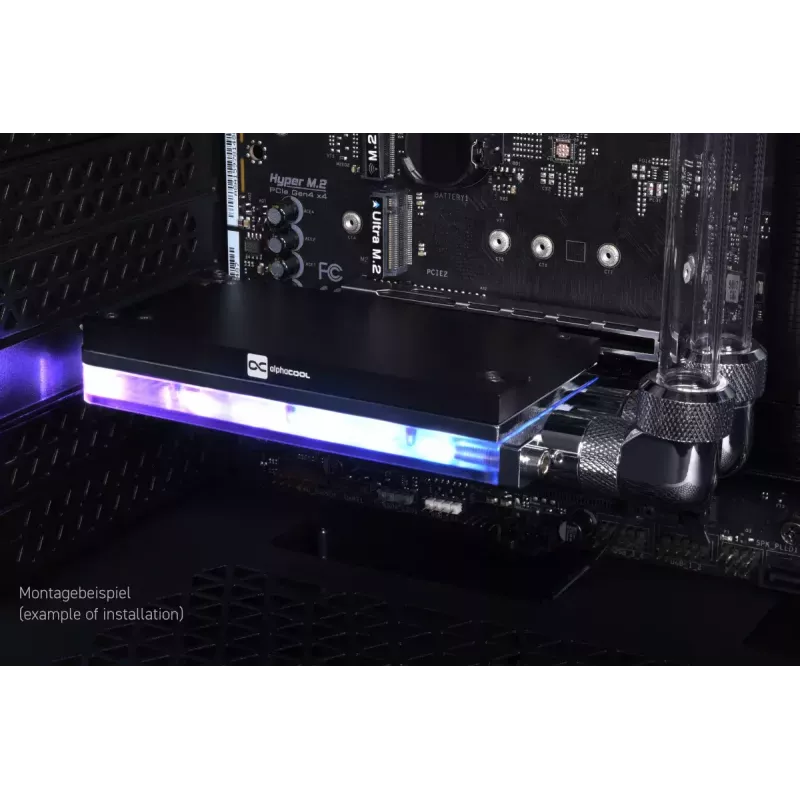 Alphacool Core M.2 NVMe PCIe 5.0 Flüssigkeitskühler mit Backplate