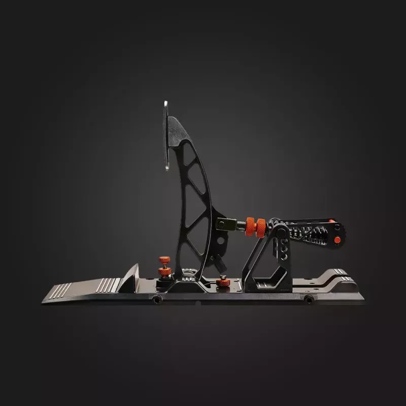 Asetek Gaming Pedale 40-010-0000002 — Kabelgebundene PC-Pedale, Aluminium-/Bronzegehäuse, Schwarz/Orange/Weiß