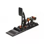 Asetek Gaming Pedale 40-010-0000002 — Kabelgebundene PC-Pedale, Aluminium-/Bronzegehäuse, Schwarz/Orange/Weiß