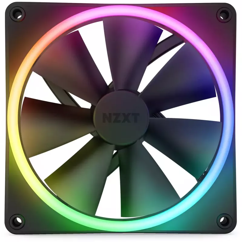 Lüfter NZXT F120 RGB DUO 12 cm Schwarz 500–1800 RPM 2.42 mmH2O