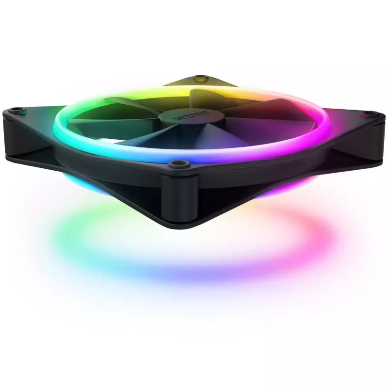 Lüfter NZXT F120 RGB DUO 12 cm Schwarz 500–1800 RPM 2.42 mmH2O