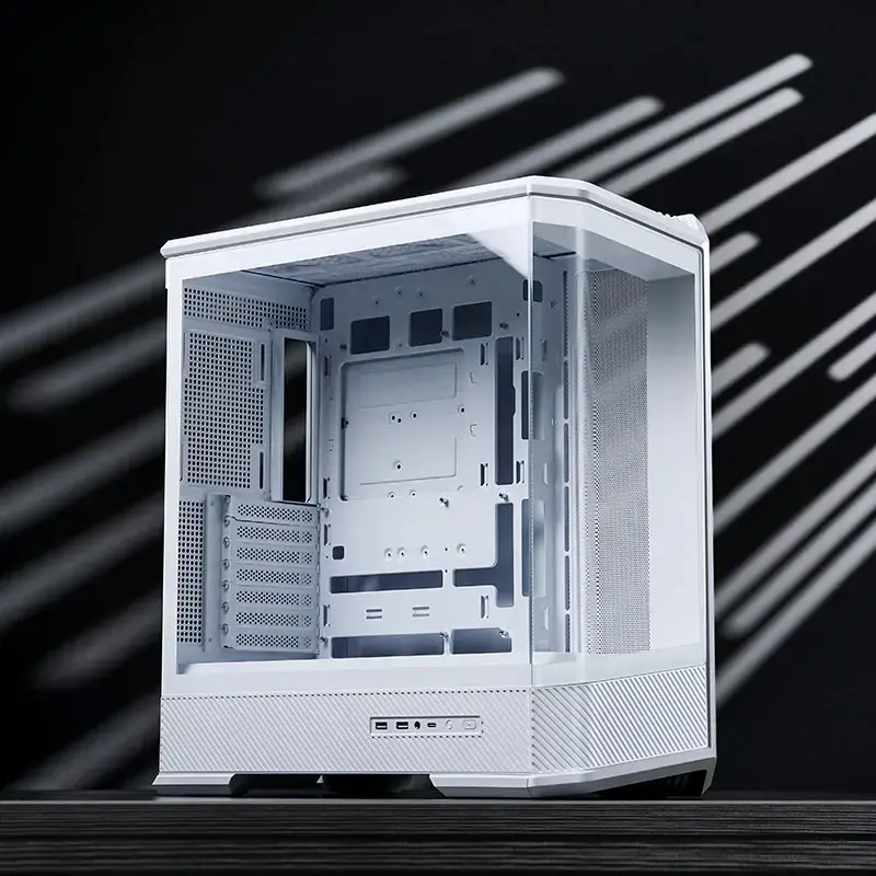Computergehäuse Jonsbo D400 Midi Tower ATX Tempered Glass – Weiß