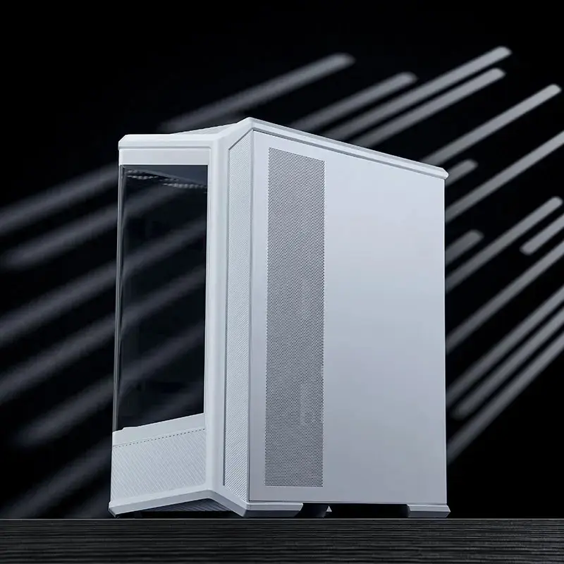Computergehäuse Jonsbo D400 Midi Tower ATX Tempered Glass – Weiß