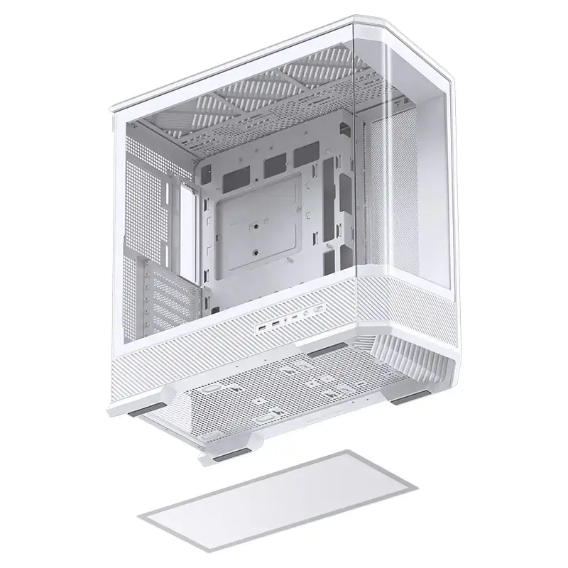 Computergehäuse Jonsbo D400 Midi Tower ATX Tempered Glass – Weiß