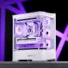Computergehäuse Jonsbo D400 Midi Tower ATX Tempered Glass – Weiß