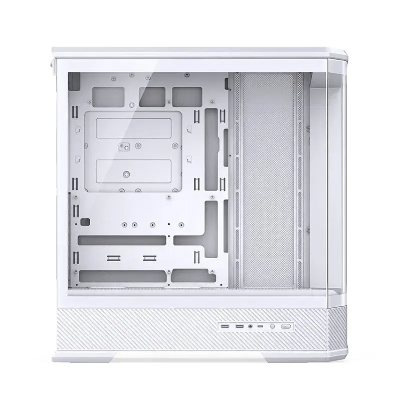 Computergehäuse Jonsbo D400 Midi Tower ATX Tempered Glass – Weiß