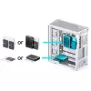 Computergehäuse Jonsbo D400 Midi Tower ATX Tempered Glass – Weiß