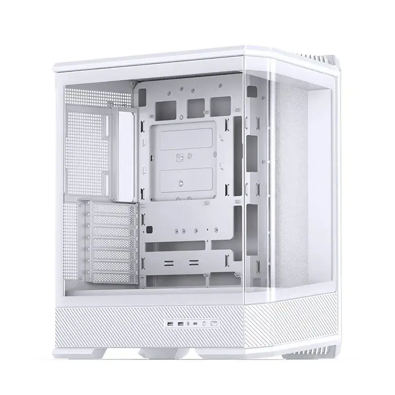 Computergehäuse Jonsbo D400 Midi Tower ATX Tempered Glass – Weiß