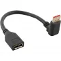 InLine DisplayPort 1.4 Adapterkabel M/F, 8K4K, abgewinkelt nach unten, schwarz/gold