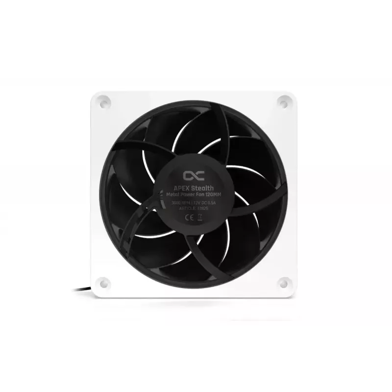 Lüfter Alphacool Apex Stealth Metall 12 cm Weiß 400-3000 U/min 30-49,9 dB