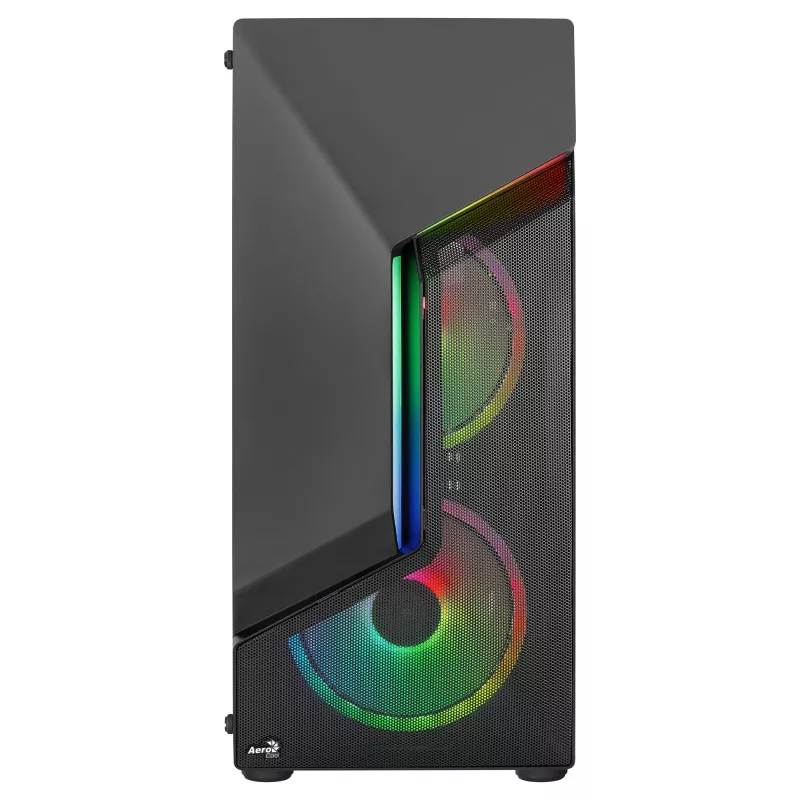 Aerocool SCAPEBKV3 Gaming ATX-Gehäuse Front RGB LED Tempered Glass 3x ARGB-Lüfter Schwarz