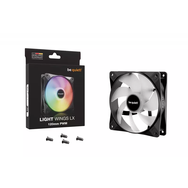 be quiet! LIGHT WINGS LX 120mm PWM Computer-Gehäuselüfter 12 cm Schwarz 1 Stück
