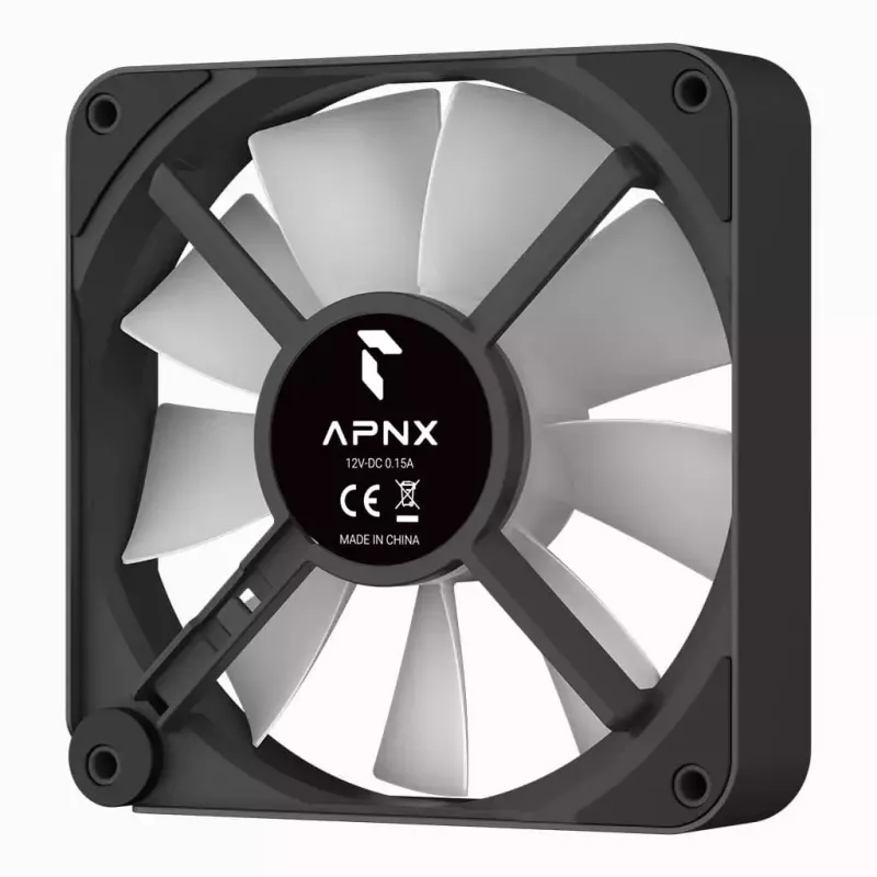 Lüfter APNX FP2-120 PWM ARGB Maximaler Luftstrom 83,87 cfm Schwarz